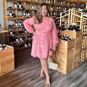 Pink Floral Women's Dress